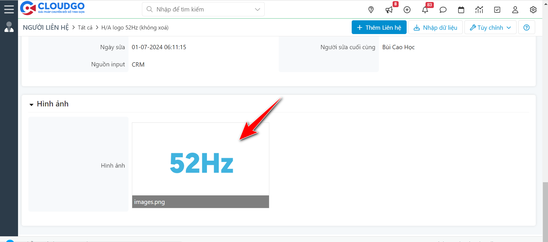 Dán link ảnh nền vào cấu hình form thu thập thông tin