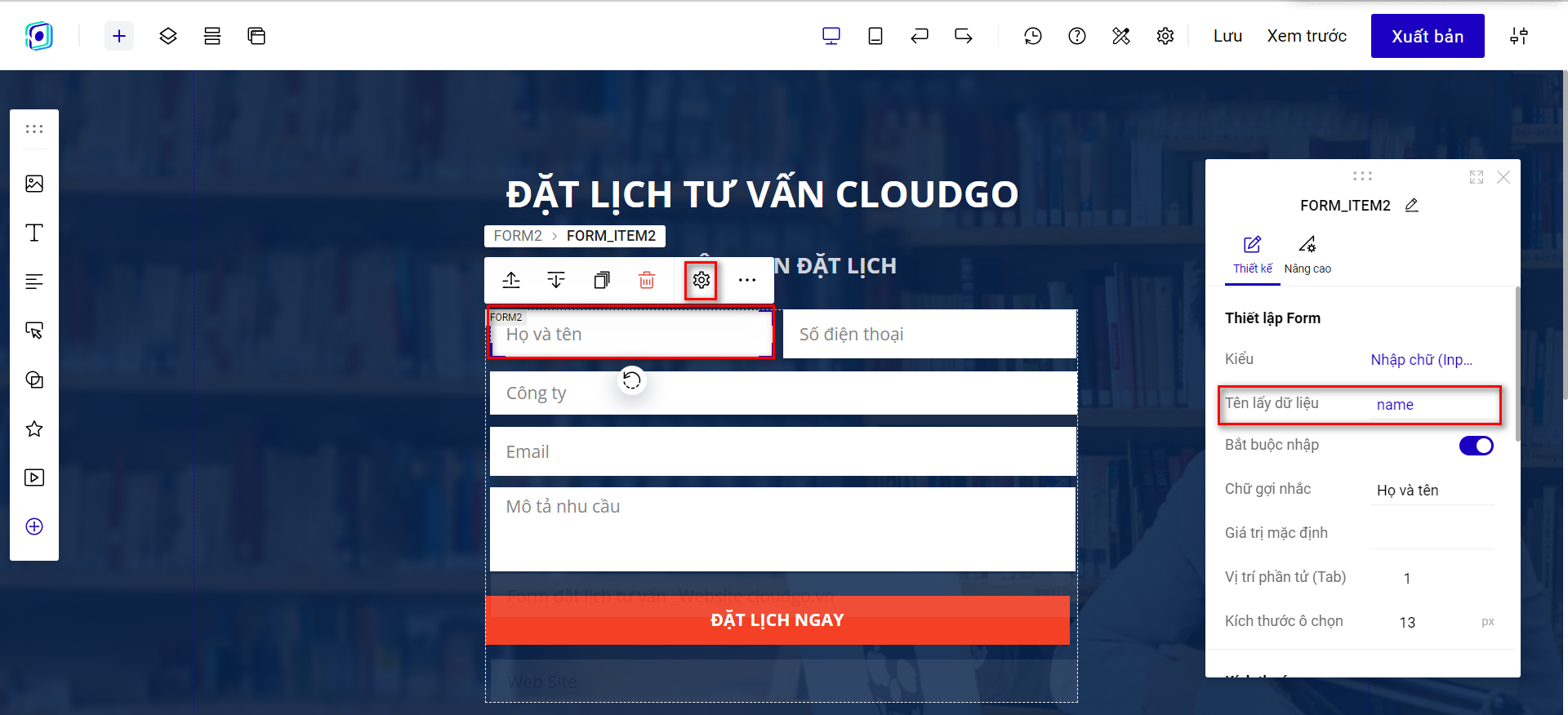 Lấy Tên lấy dữ liệu trên form Landing Page