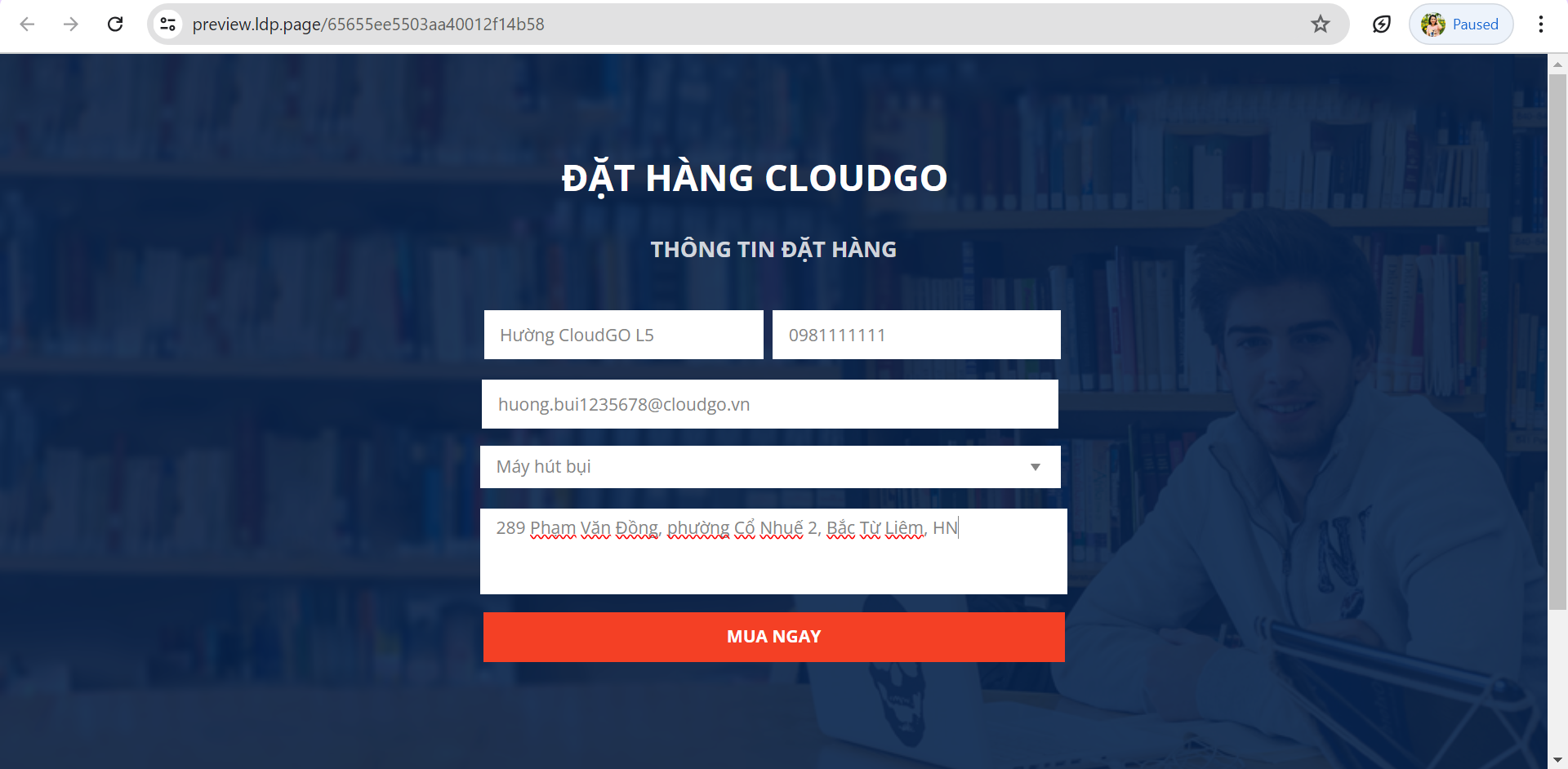 Kiểm thử Landing Page sau khi xuất bản