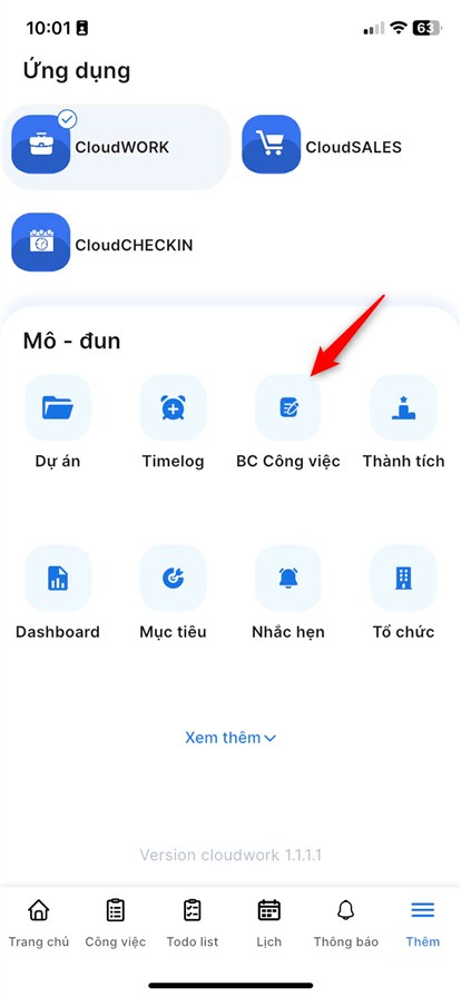Chọn mô đun BC công việc