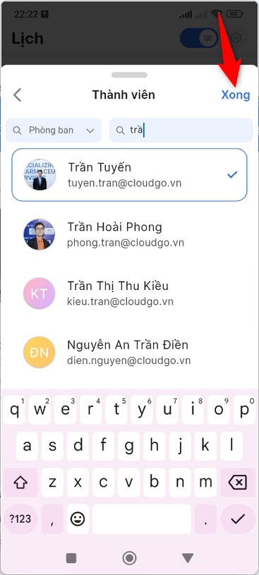 Tìm kiếm và thêm người dùng