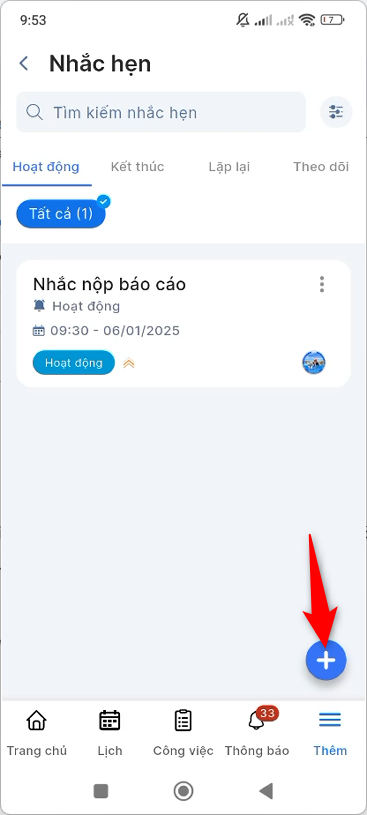 Nhấn icon Thêm mới