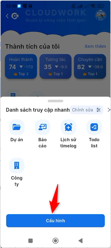 Chọn Cấu hình