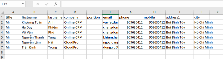 Chọn file dữ liệu để upload