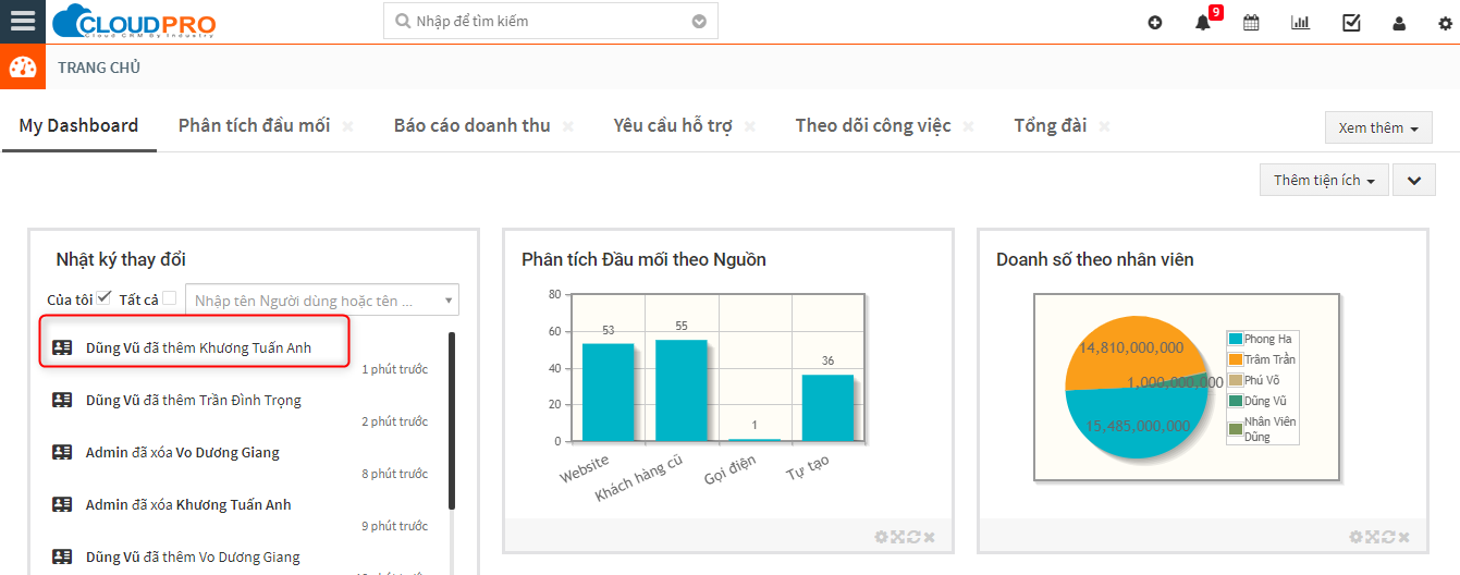 Kiểm tra khách hàng trên CRM