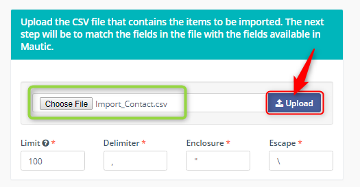 Mẫu dữ liệu file import