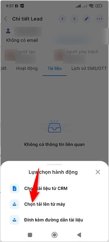 Chọn cách thêm tài liệu